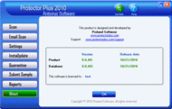 Protector Plus Virus Database Update screenshot